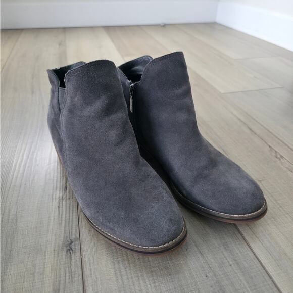 Blondo Gray Suede Round Toe Ankle Boots Shoes 10 M (B6241-635) - Picture 14 of 16